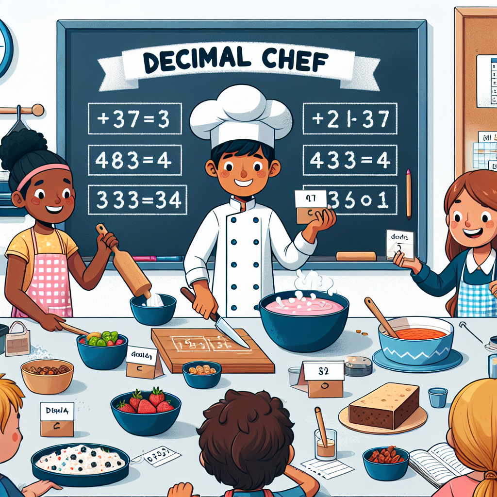 Cooking Math Sml Decimal Chef: Cook Up Math with Decimals | Free PBL Lesson Plan ...
