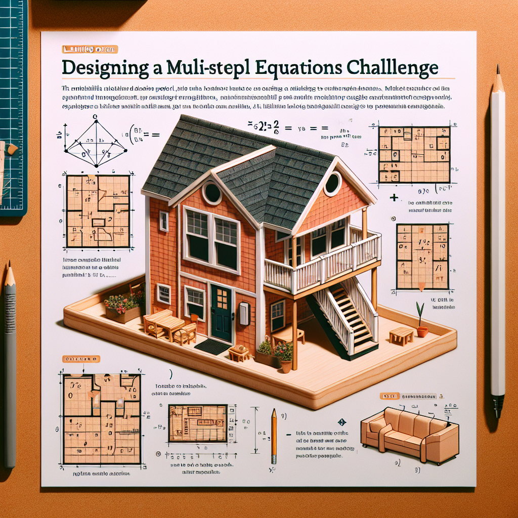 Tiny House Design: Multi-Step Equations Challenge | Free PBL Lesson ...
